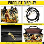 Personalized Black Women Leather Bag, Custom Name African Purses and Handbags Gifts for Mom Birthday Christmas Mothers Day