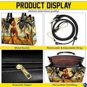 Personalized Black Women Leather Bag, Custom Name African Purses and Handbags Gifts for Mom Birthday Christmas Mothers Day