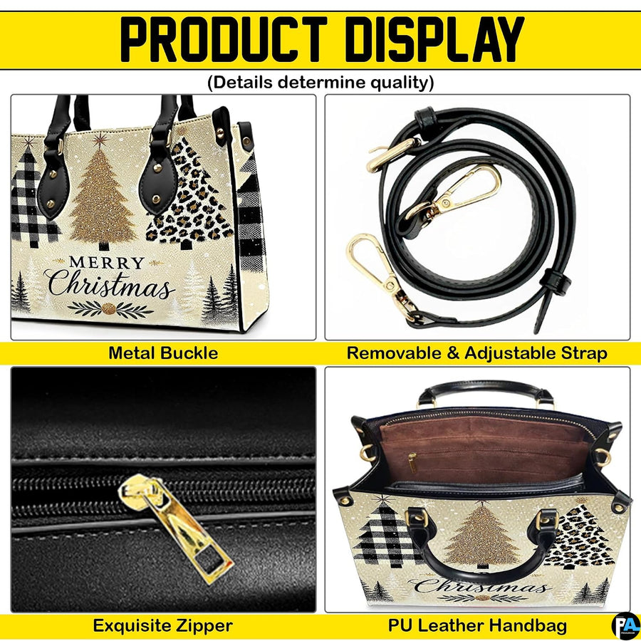 Detailed front view of matching personal organizer displaying coordinating holiday tree motif
