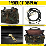 Personalized Animal Leather Handbag – Custom Name Flowers with 2D Print with 3D Effect – Gift for Gramma, Mom, Daughter