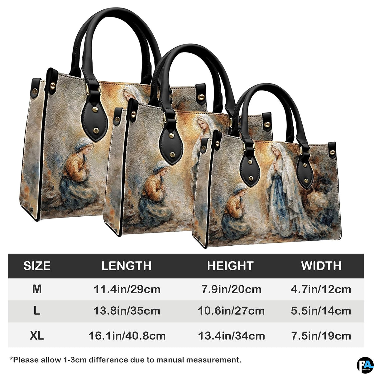 Open handbag interior display showing main storage compartment.
