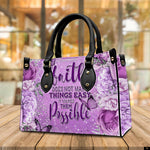 PREAUREUM "{split_values}" Personalized {collection_title} Leather Handbag