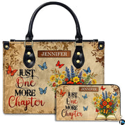 Personalized Book Lover Leather Bag, Just A Girl Who Loves Book Handbag With Name, Books Purse, Gifts For Readers, Writer