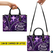 Personalized Christian Leather Handbag, Jesus Christian Tote Bag, Bible Purse, Religious Bags Gift for Mom, Women