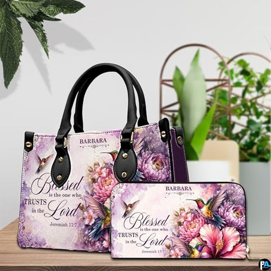 Personalized Christian Leather Handbag, Jesus Christian Tote Bag, Bible Purse, Religious Bags Gift for Mom, Women