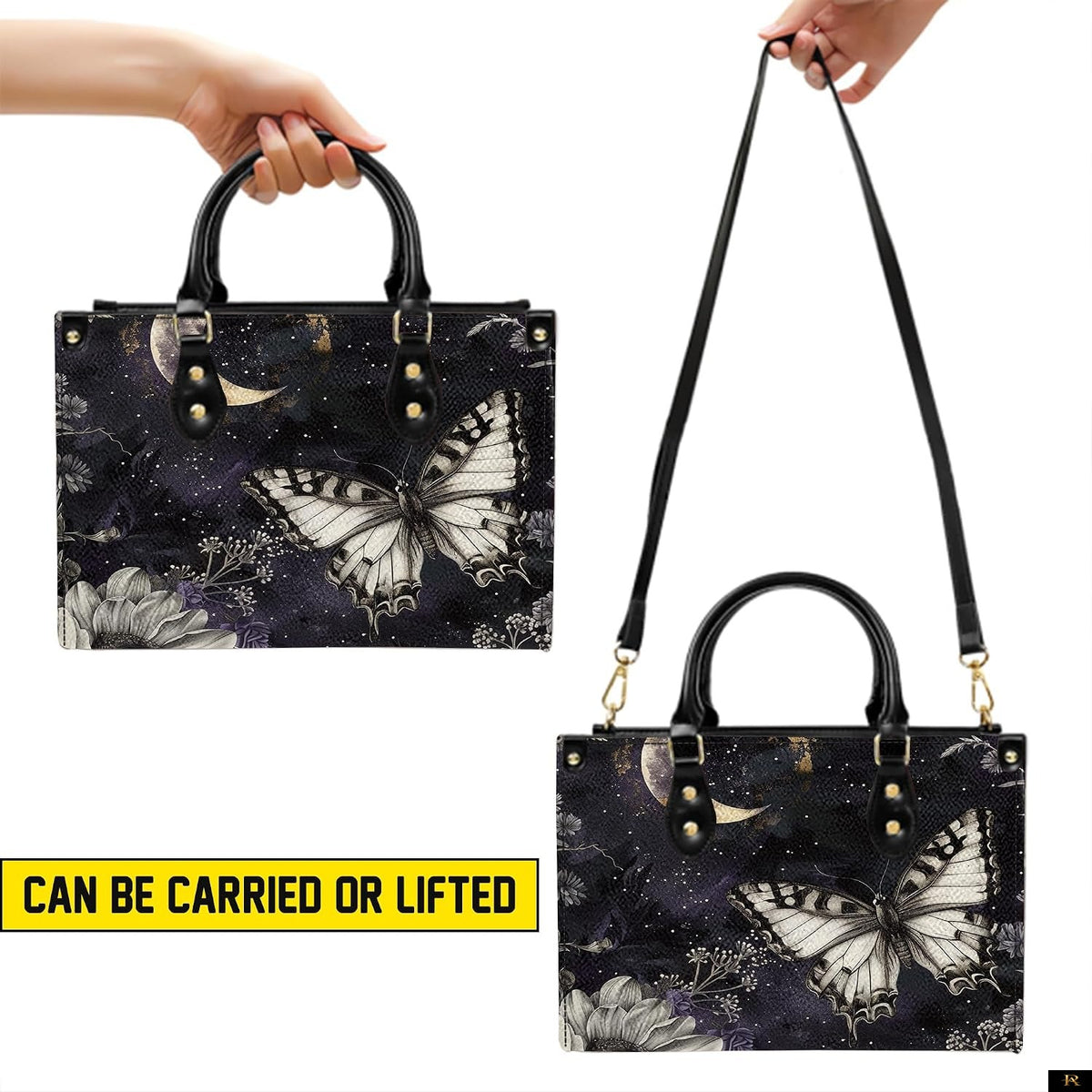 PREAUREUM "{split_values}" Personalized {collection_title} Leather Handbag