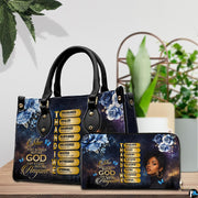Tabletop presentation highlighting Christian scripture artwork resting beside leafy indoor greenery.