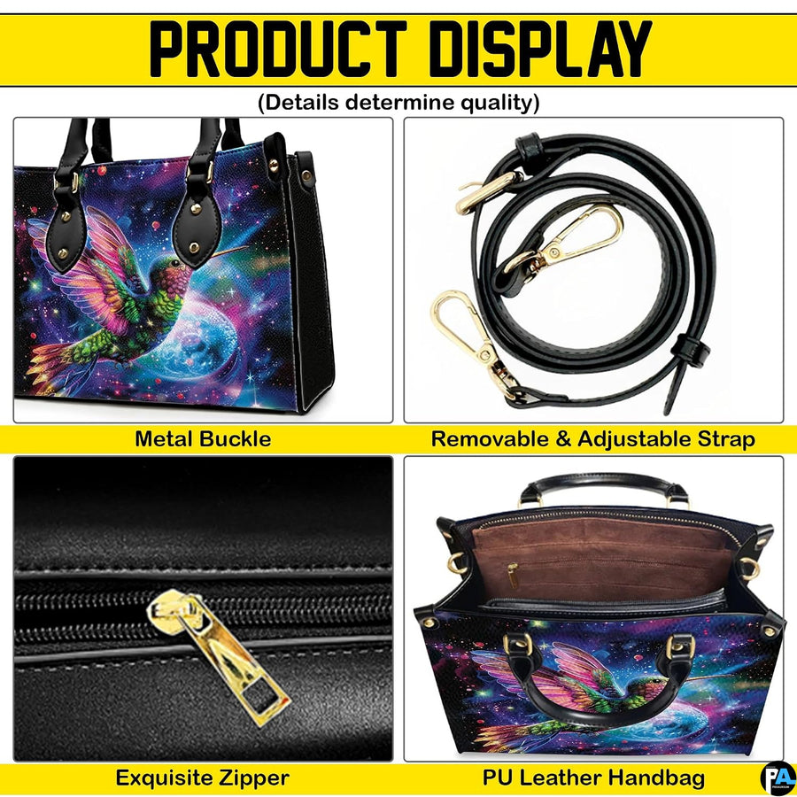 Product display overview detailing removable shoulder strap, zipper detail, and interior layout.