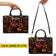 Personalized Halloween Gothic Leather Handbag Custom Raven Black Cat Purse Dark Fantasy Shoulder Bag Gift for Women