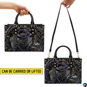 Personalized Halloween Leather Handbag – Custom Witch 3D Printing Effect Purses For Women – Spooky Gothic Shoulder Bag