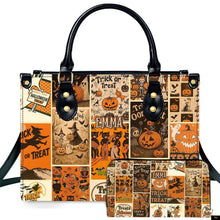 PREAUREUM "{split_values}" Personalized {collection_title} Leather Handbag
