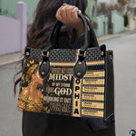 Personalized African American Leather Bag, African Purse, Gifts for Black Girl Women, Black History Handbags