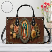 Side profile view of handbag showcasing continuous textured rich brown styling
