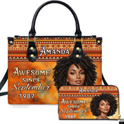 PREAUREUM "{split_values}" Personalized {collection_title} Leather Handbag