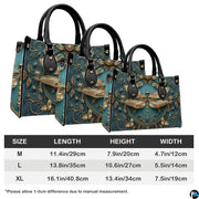 Handbag sizing chart comparing dimensions across Medium, Large, and Extra Large options