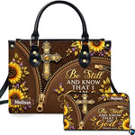 Personalized Christian Leather Handbag, Jesus Christian Tote Bag, Bible Purse, Religious Bags Gift for Mom, Women