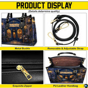 Top-down view of the handbag highlighting clean upper lines and dual carrying handles.