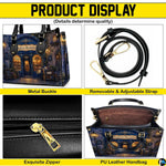 Top-down view of the handbag highlighting clean upper lines and dual carrying handles.