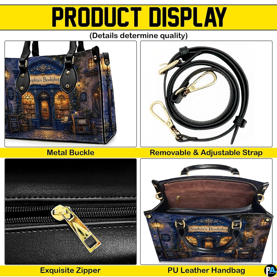 Top-down view of the handbag highlighting clean upper lines and dual carrying handles.