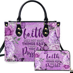 PREAUREUM "{split_values}" Personalized {collection_title} Leather Handbag