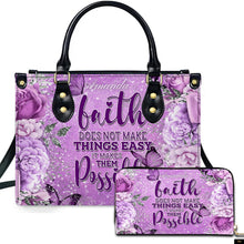 PREAUREUM "{split_values}" Personalized {collection_title} Leather Handbag