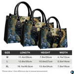 Personalized Gold Tailed Cat and Butterflies Handbag