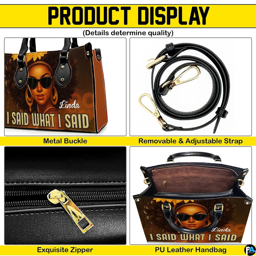 Detailed showcase featuring metallic accents, closure elements, and open interior layout.