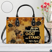 Black Girl Leather Handbag Custom Name Afrocentric Bag for Women with Leather Purse Gift for Mom Sister Daughter Melanin
