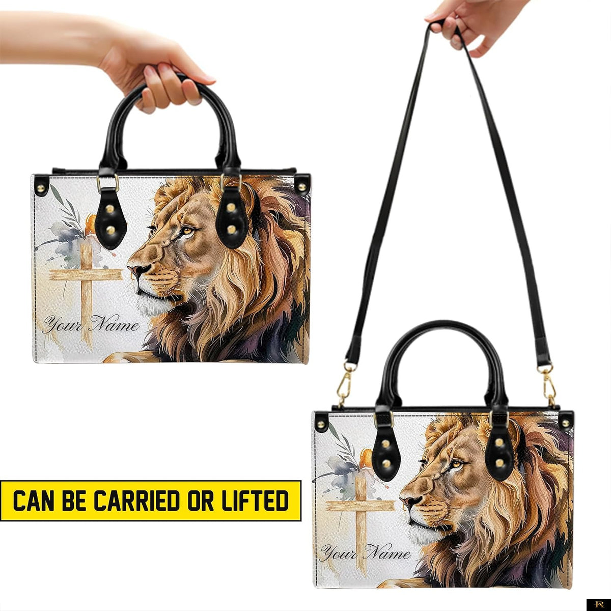 PREAUREUM "{split_values}" Personalized {collection_title} Leather Handbag