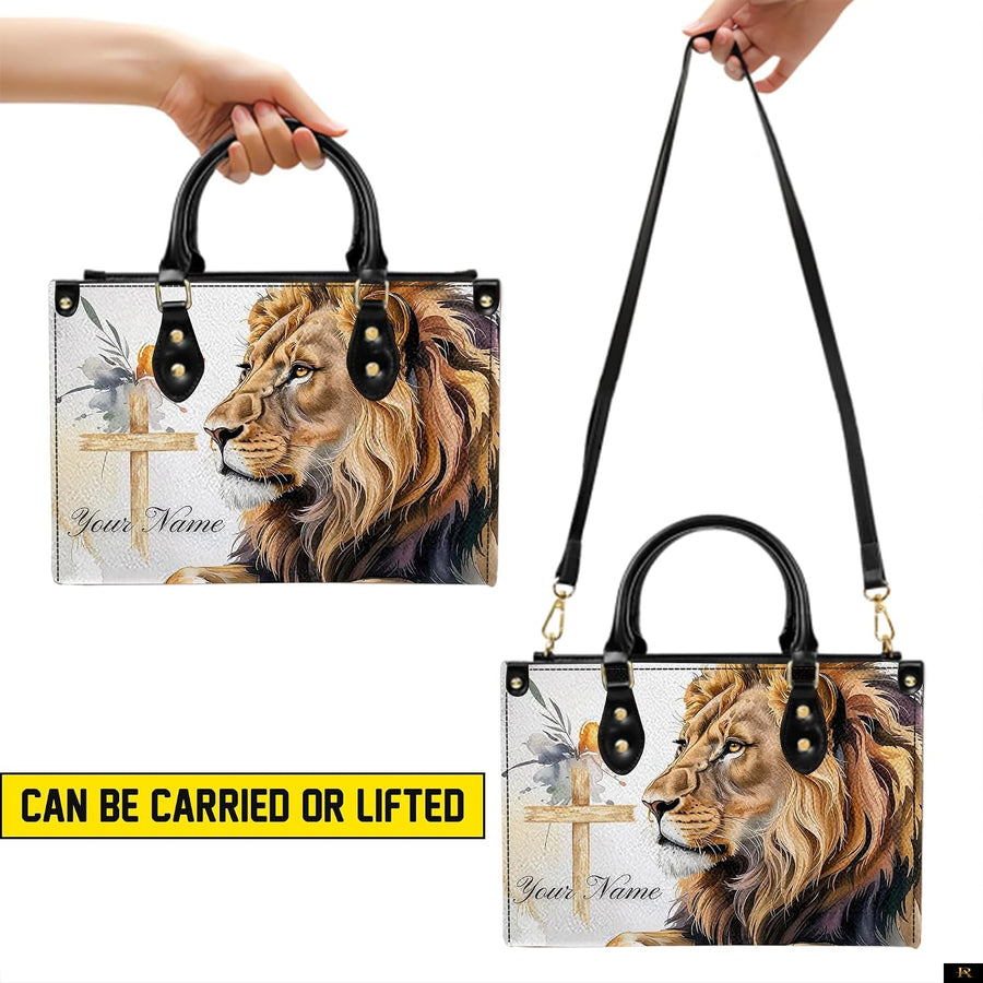 PREAUREUM "{split_values}" Personalized {collection_title} Leather Handbag