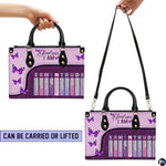 Personalized Christian Affirmations Butterflies Leather Handbag