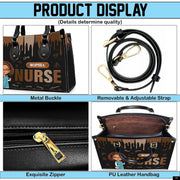 PREAUREUM "{split_values}" Personalized {collection_title} Leather Handbag