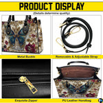 Interior view of open tote handbag showing spacious lining and compartments