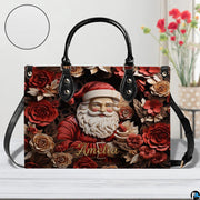Infographic displaying hardware fixtures, carrying straps, and zipper detailing of Christmas handbag.