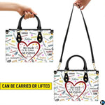 Mothers Day Gift Leather Bag- Personalized Grandmas Purse With Grandkids Names, Grandma Handbag Birthday Gifts For Mom Women
