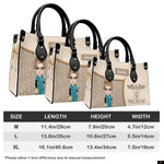 PREAUREUM "{split_values}" Personalized {collection_title} Leather Handbag