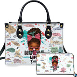 Inspirational Nurse Affirmations Handbag and Matching Wallet Set