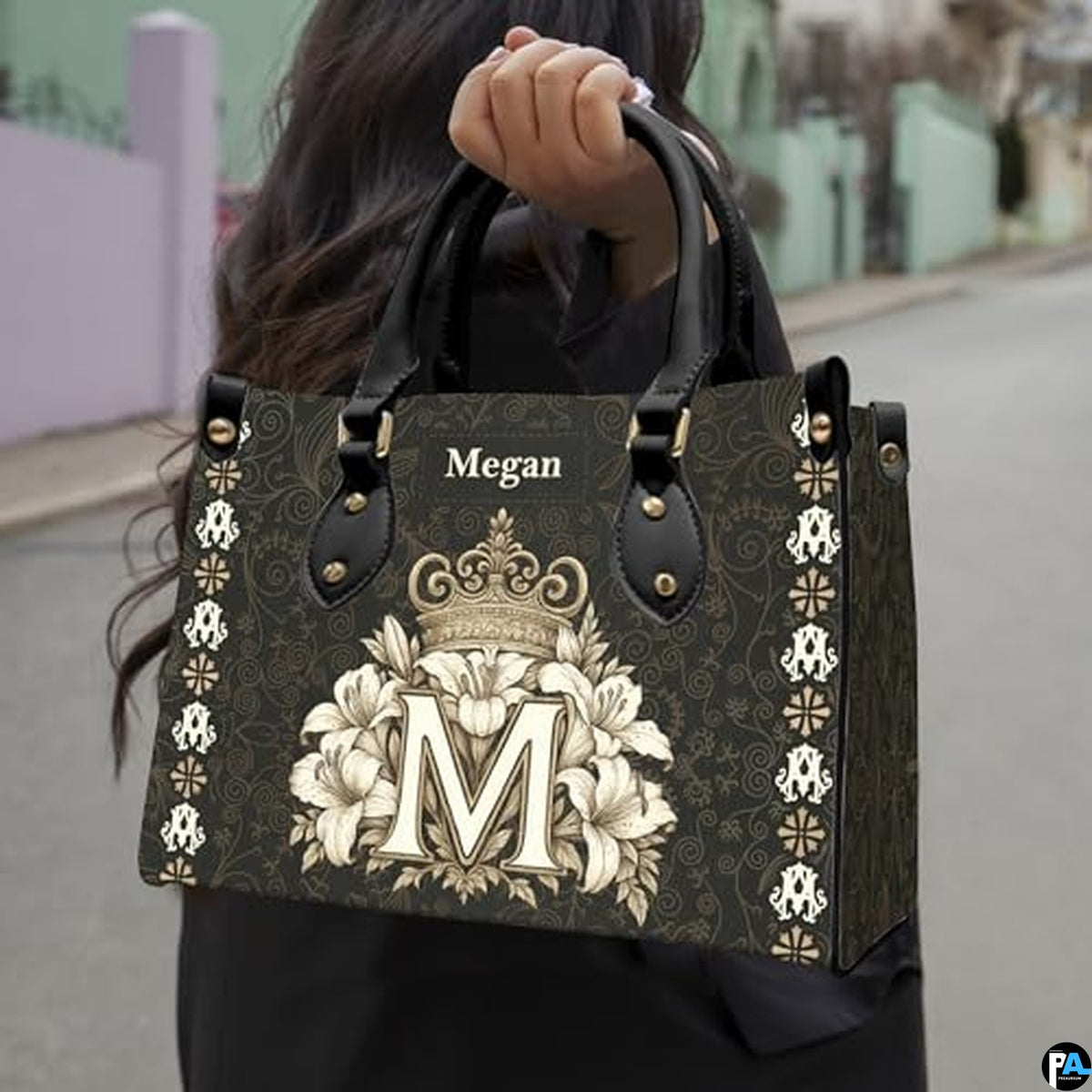 Custom Catholic Virgin Mary Leather Bag, Personalized Name Handbags and Purses for Christian Women Religious Bag Gifts