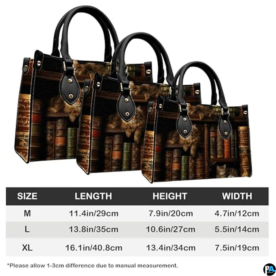 Personalized Halloween Leather Handbag – Custom Witch 3D Printing Effect Purses For Women – Spooky Gothic Shoulder Bag