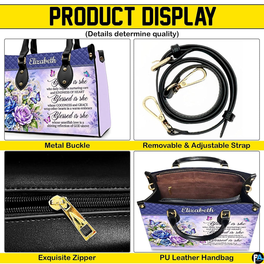 Four-panel showcase illustrating design details, hardware, and interior layout.