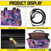 Matching zip wallet featuring the twin crystal butterfly design on lavender background.