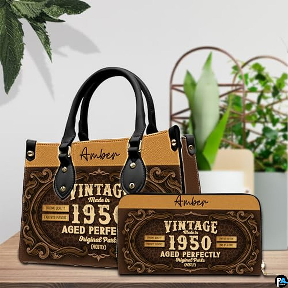 Personalized Black Women Leather Bag, Custom Name African Purses and Handbags Gifts for Mom Birthday Christmas Mothers Day