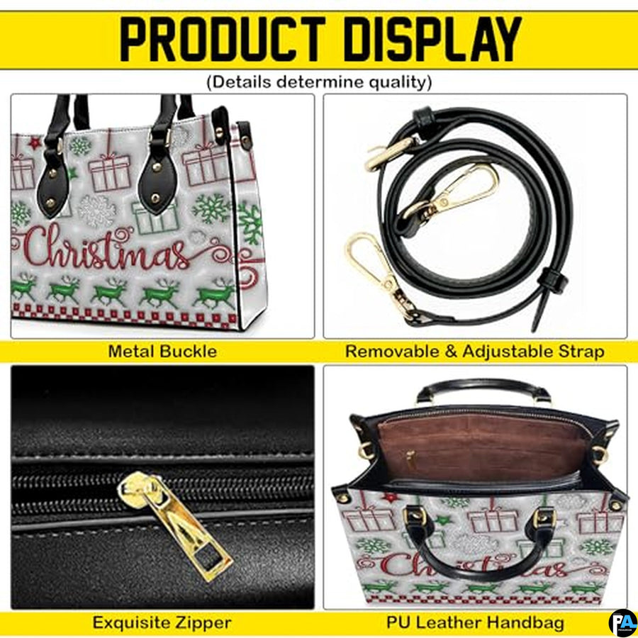 Personalized Christmas Holiday Elements Handbag for Christmas Gift
