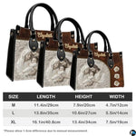 Custom Catholic Virgin Mary Leather Bag, Personalized Name Handbags and Purses for Christian Women Religious Bag Gifts