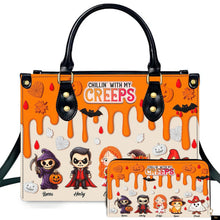 PREAUREUM "{split_values}" Personalized {collection_title} Leather Handbag