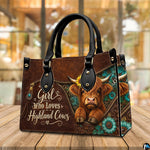 Angled perspective view focusing on the turquoise mandala graphics and rustic calf illustration.