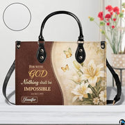 Personalized Christian Leather Handbag – Custom Purse Faith Gift for Mom, Grandma, Women Birthday or Christmas