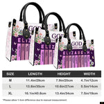 PREAUREUM "{split_values}" Personalized {collection_title} Leather Handbag