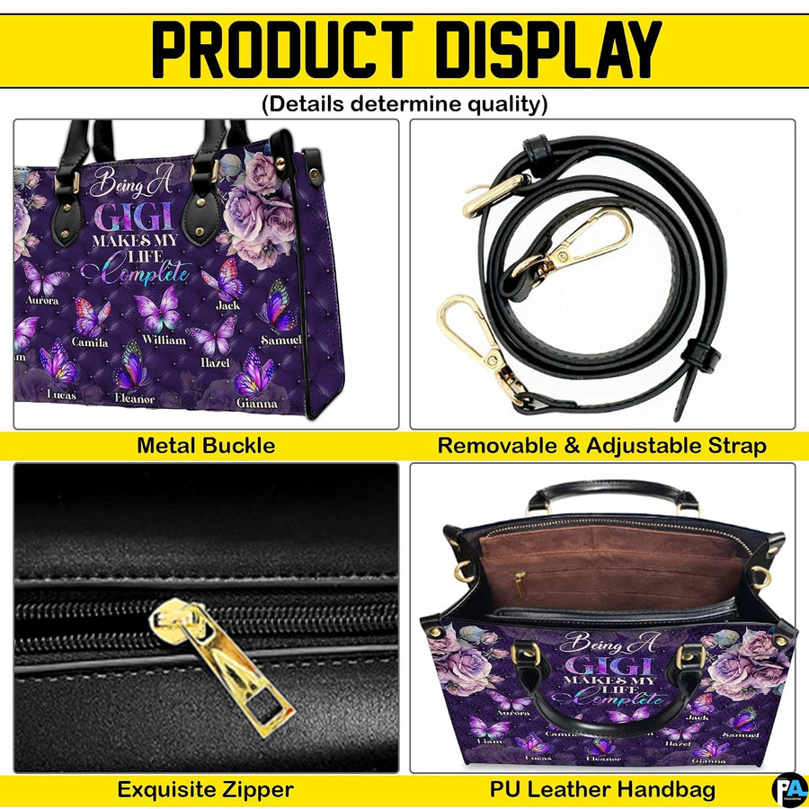 Perspective angle view of purple handbag highlighting side depth and continuous diamond pattern alignment.