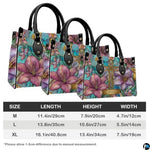 Custom Stained Glass Lilies Cross Handbag for Christian Women Gift